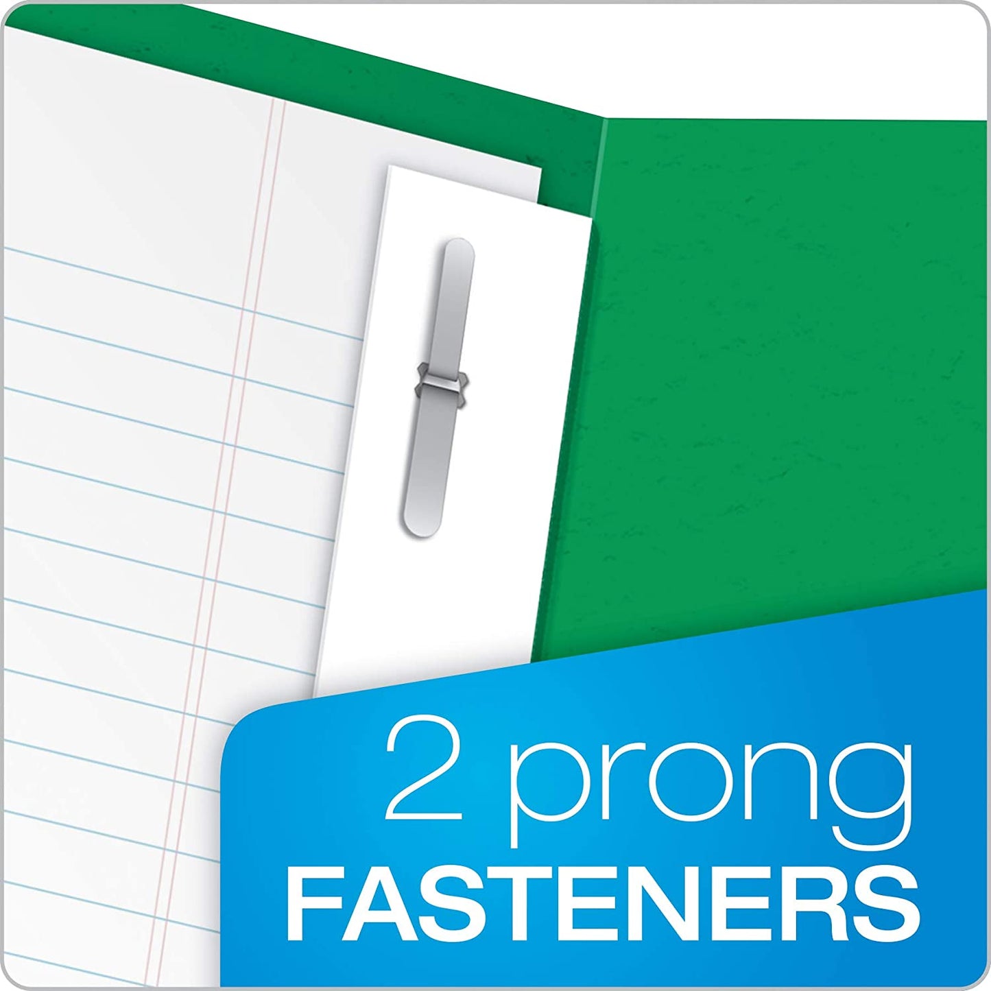 Oxford Twin Pocket Folders with Fasteners, Letter Size, Light Green, 25 per Box (57703)