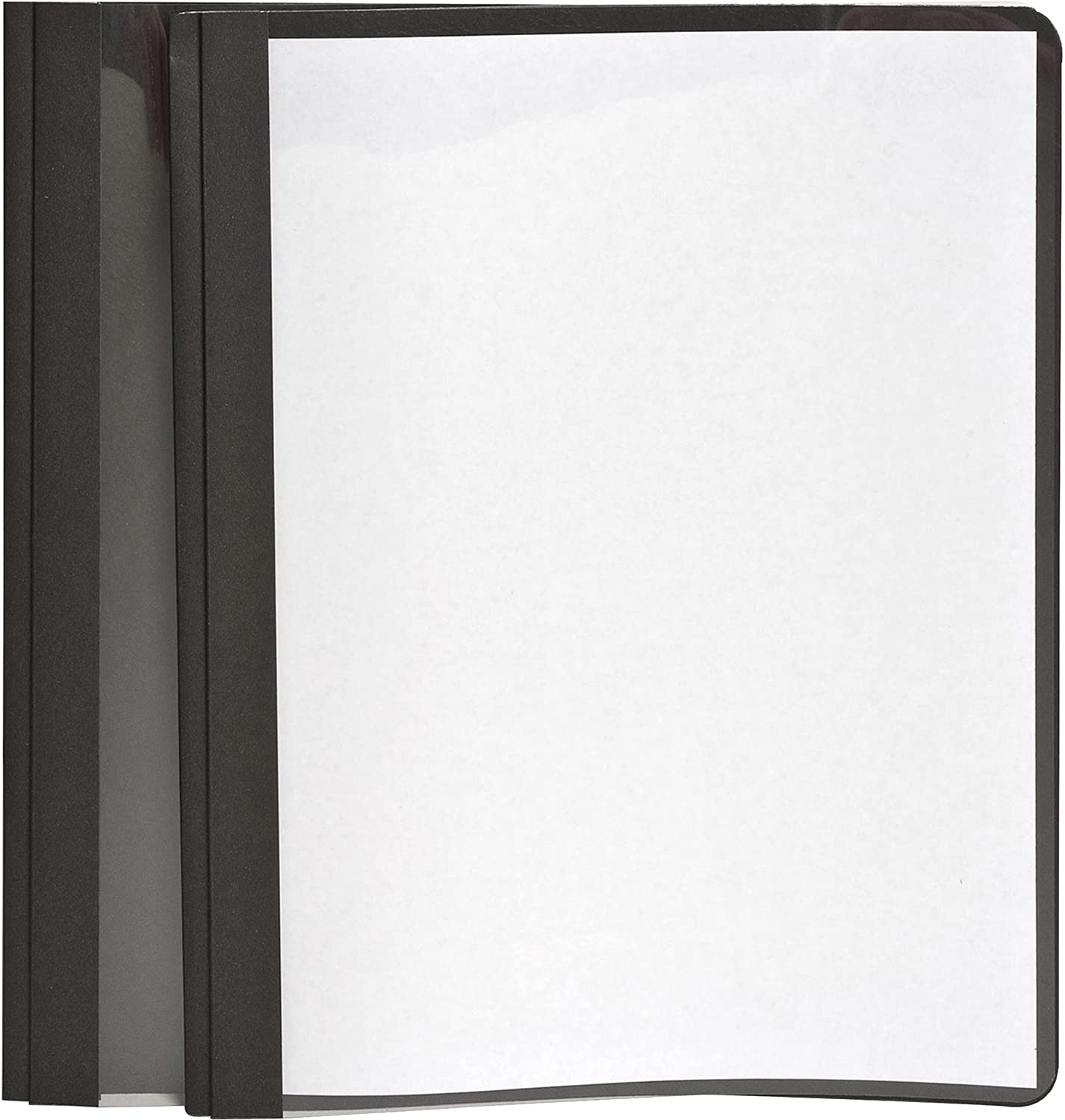 Oxford Clear Front Report Covers. Black. Letter Size. 25 per box (55806EE)