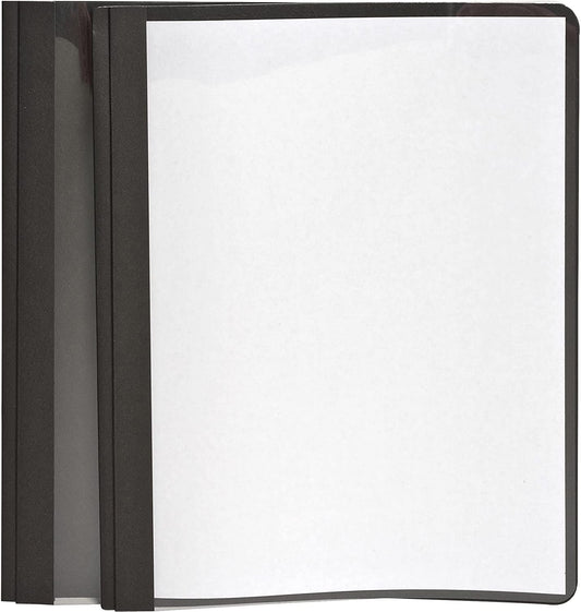Oxford Clear Front Report Covers. Black. Letter Size. 25 per box (55806EE)