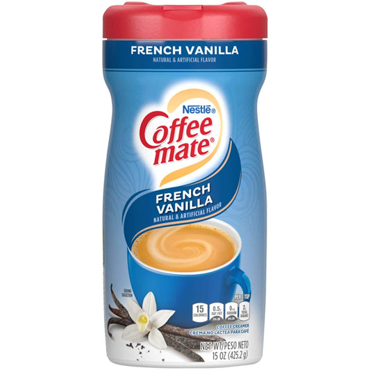 Nestle Coffee mate Coffee Creamer. French Vanilla. Powder Creamer. 15 Ounces