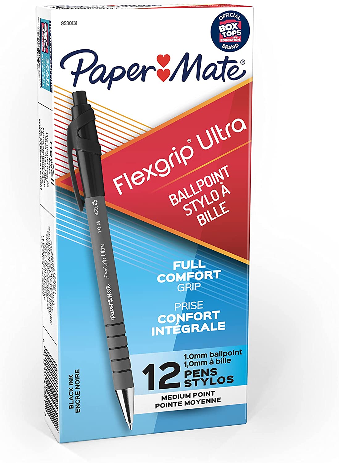 Paper Mate Flexgrip Ultra Stick Medium Point Ballpoint Pen, 12-Count