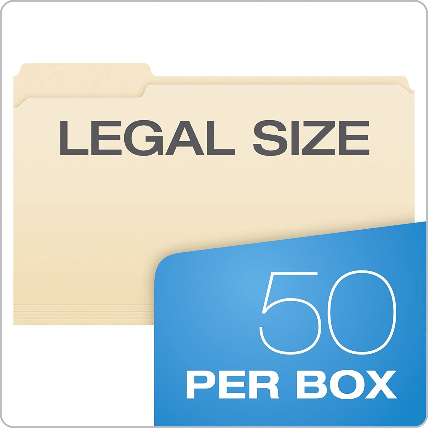 Pendaflex Manila Fastener Folders, Legal Size, 1 Fastener, 1/3 Cut, 50/BX (FM310EE)