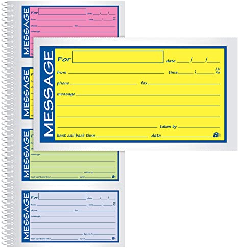 Adams¨ High Impact Phone Message Book, 2-Part Carbonless, 5-1/4" x 11", 200 Sets per Book (SC1153RB)