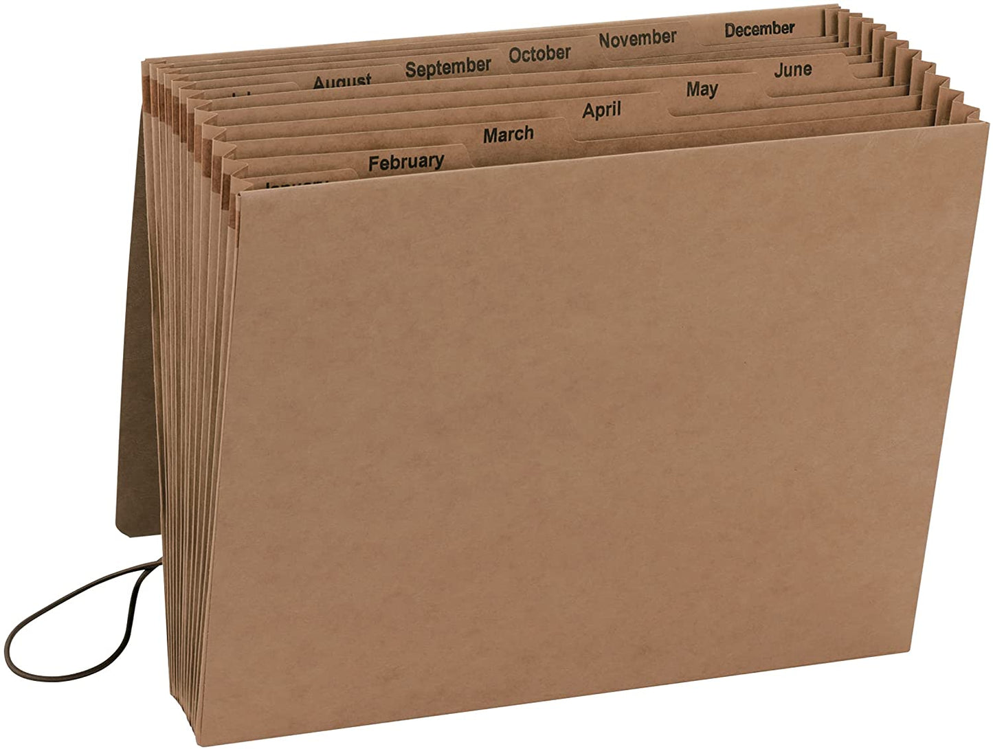 Smead Expanding File with Flap and Cord Closure, 12 Pockets, Monthly (Jan-Dec), Letter Size, Kraft (70186)