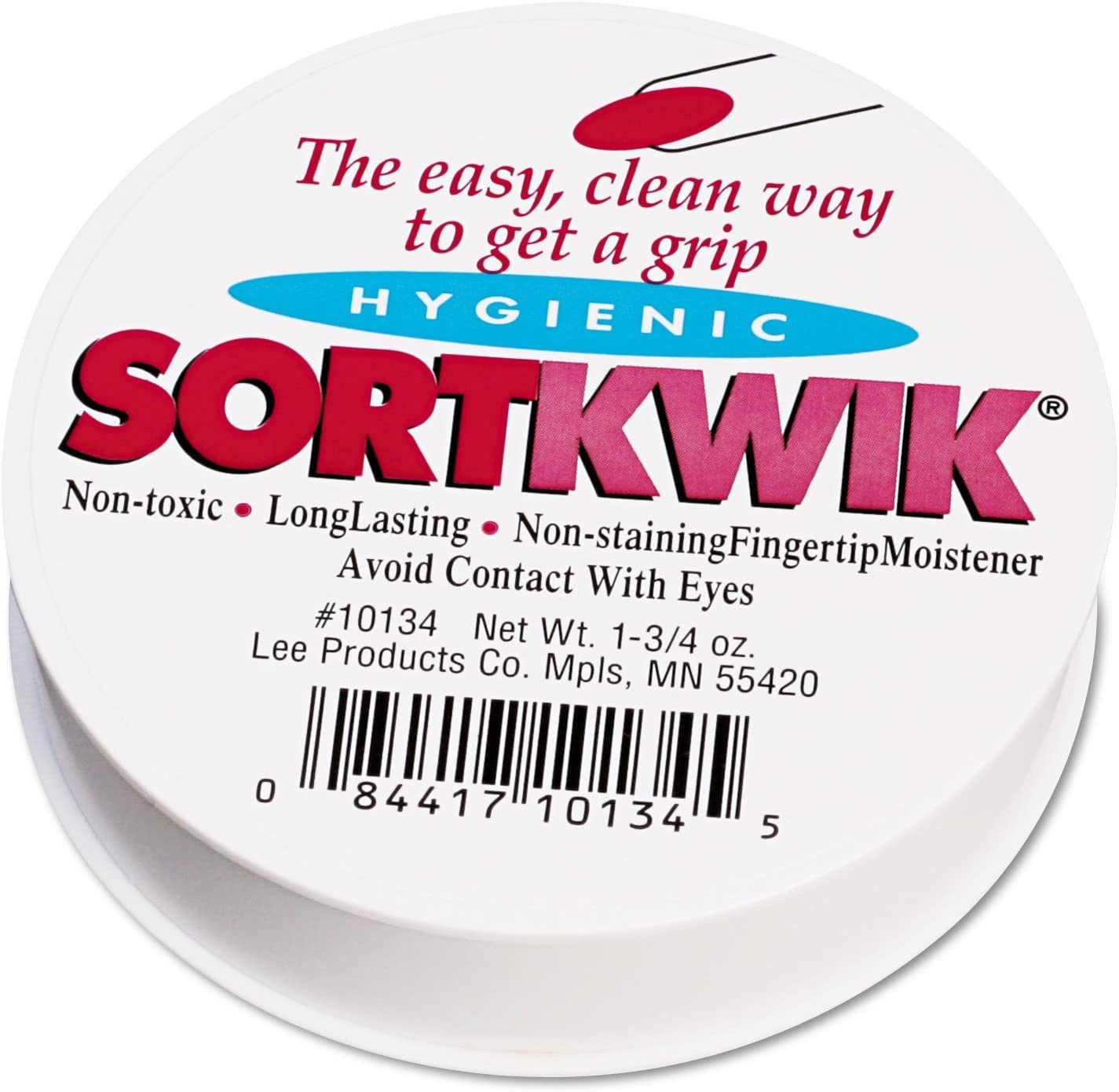 LEE 10134 Sortkwik Fingertip Moisteners, 1 3/4 oz, Pink