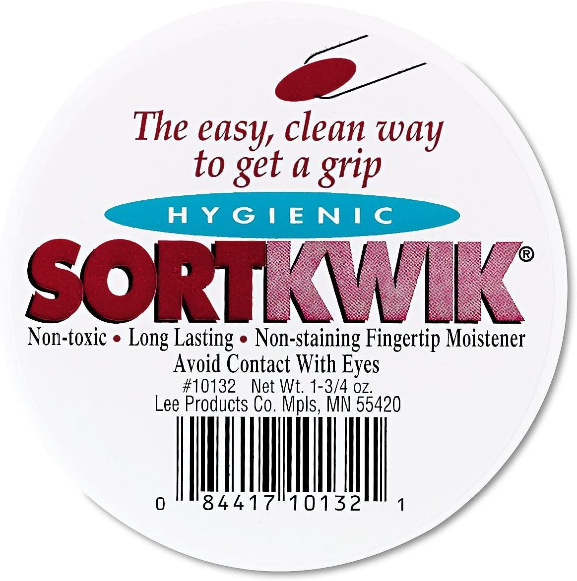 Sortkwik Fingertip Moistener, 1-3/4-oz. Non-Skid Case [Set of 2]