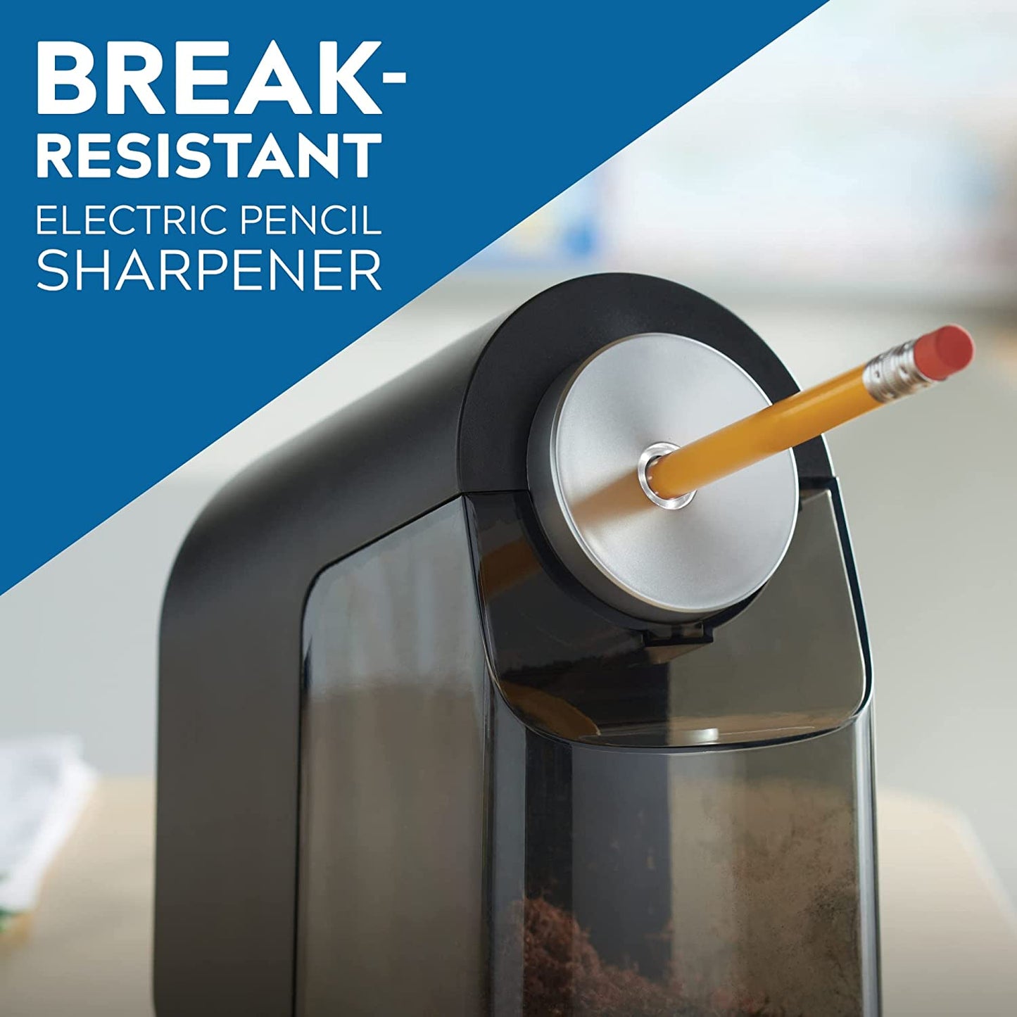 X-ACTO Pencil Sharpener | Teacher Pro Electric Pencil Sharpener, With Auto Adjust Dial, SafeStart Motor, SmartStop, Black, 1 Count