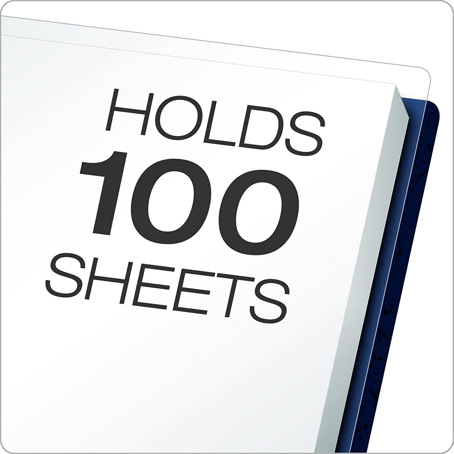 Oxford Clear Front Report Covers, Dark Blue, Letter Size, 25 per Box (55838EE)