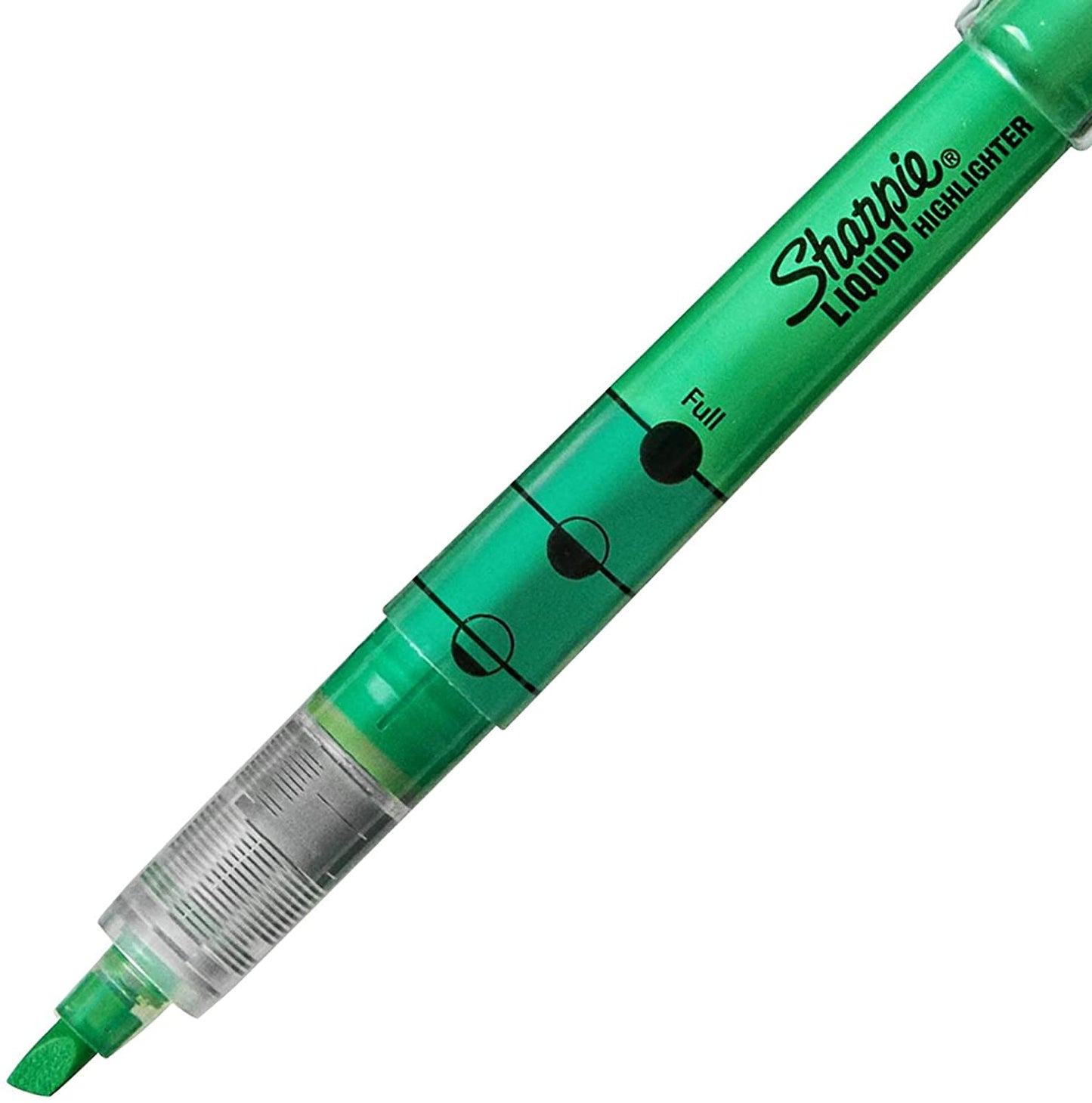 Sharpie Liquid Highlighters. Chisel Tip. Fluorescent Green. Box of 12