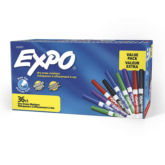 EXPO 86661 Low-Odor Dry Erase Markers, Fine Point