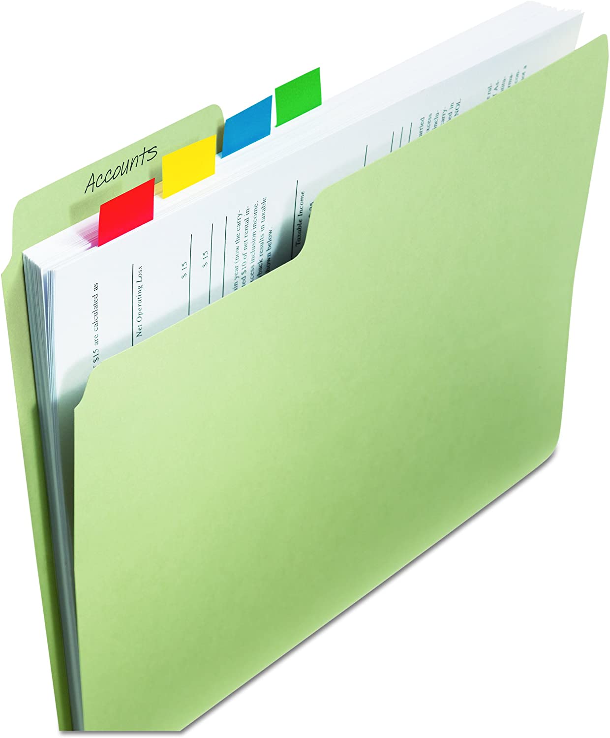 Post-it Standard Page Flags in Dispenser 1in Wide. Green 100 Flags. 680-GN2