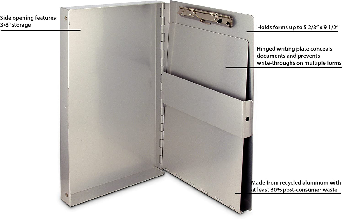 Saunders Recycled Aluminum Snapak Form Holder, Memo Size, Fits Paper Size up to 6 x 10 inches (10507)