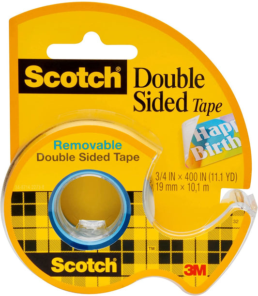 Scotch Double Sided Tape. 3/4 in x 400 in. 1 Dispenser/Pack (667)