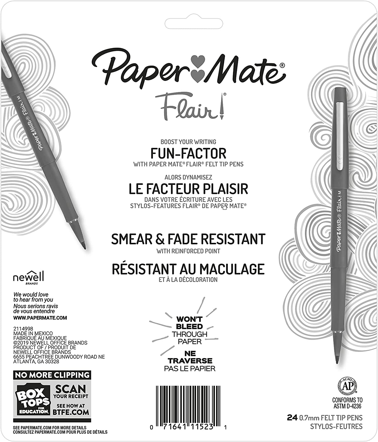 Paper Mate Flair Felt Tip Pens | Medium Point 0.7 Millimeter Marker Pens | School Supplies for Teachers & Students | Assorted Fashion Colors, 12 Count