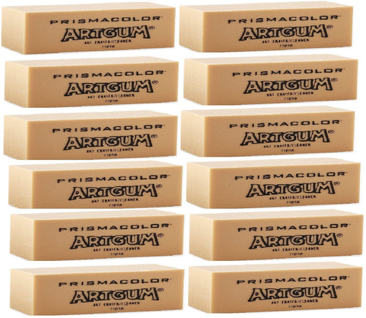 Prismacolor 73030 Design ArtGum Erasers. Beige. 12-Count.Multicolor