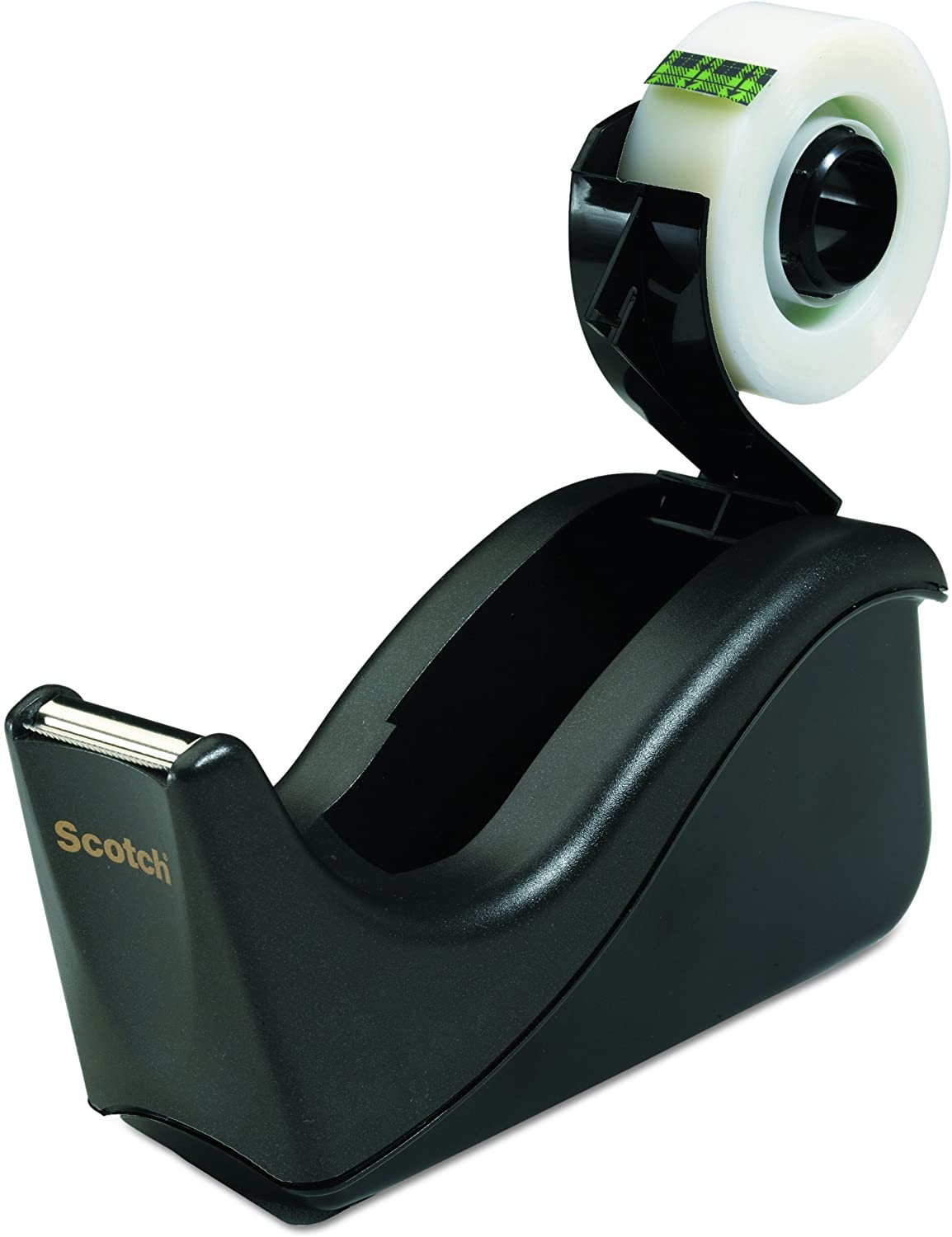 Scotch Desktop Tape Dispenser, Black Two-Tone, 1 Dispenser/Pack (C60-BK)