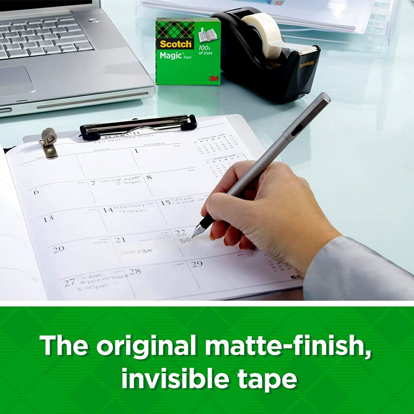 Scotch Magic Tape. 6 Rolls with Dispenser. Numerous Applications. Invisible. Engineered for Repairing. 3/4 x 1000 Inches. Boxed (810K6C38)