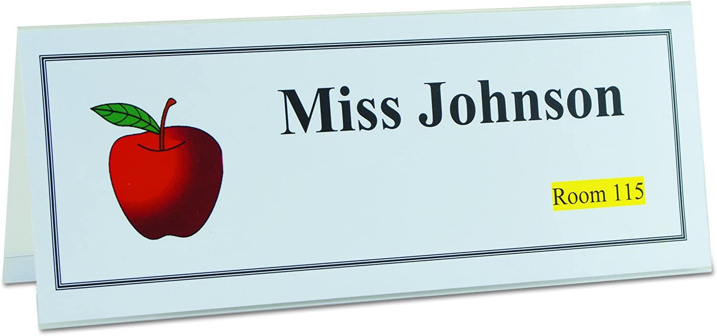 C-Line Plastic Name Tent Holders, 4-1/4 x 11 Inches, Clear, Pack of 25 (87507)