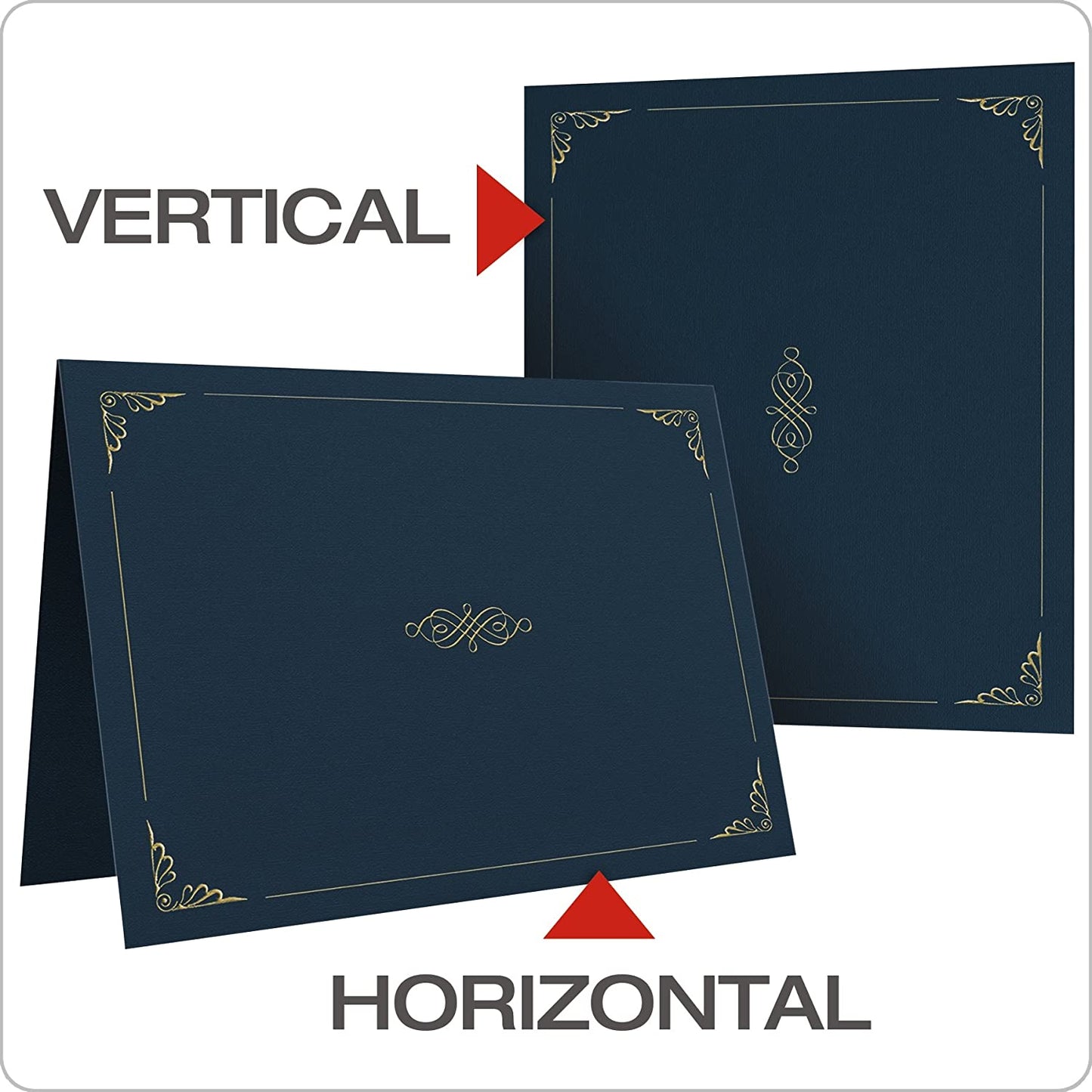 Oxford Certificate Holders, Dark Blue, Letter Size, 5 per Box (29900235BGD)