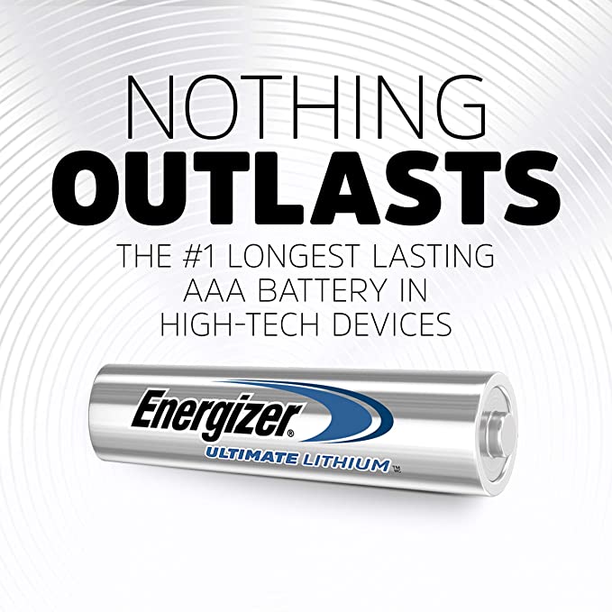 Energizer AAA Lithium Batteries. (Pack of 4)