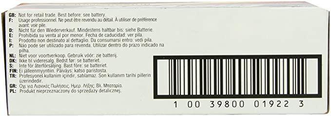 Energizer D Alkaline Industrial Batteries1.5v. Box of 12