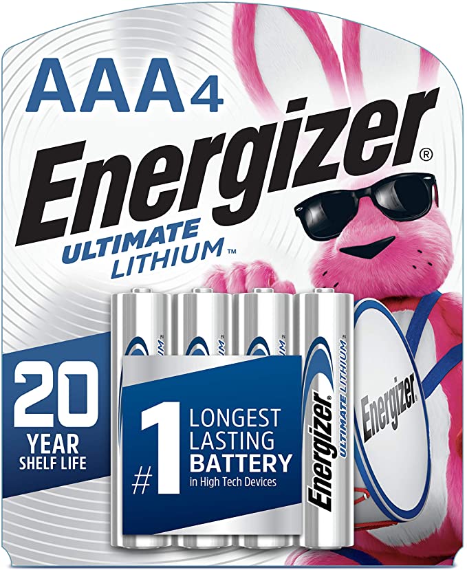 Energizer AAA Lithium Batteries. (Pack of 4)