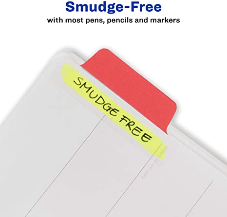 Avery Margin Ultra Tabs. 2.5" x 1". 2-Side Writable. Assorted Colors. 24 Repositionable Page Tabs (74768)