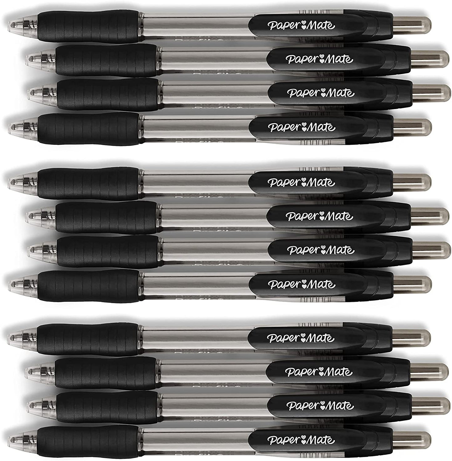 Paper Mate 89465 Profile Retractable Ballpoint Pens, Bold (1.4mm), Black, 12 Count