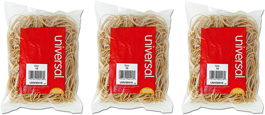 Universal UNV00418 18-size rubber Bands (1/4 pound) -Sold as a 3 Pack