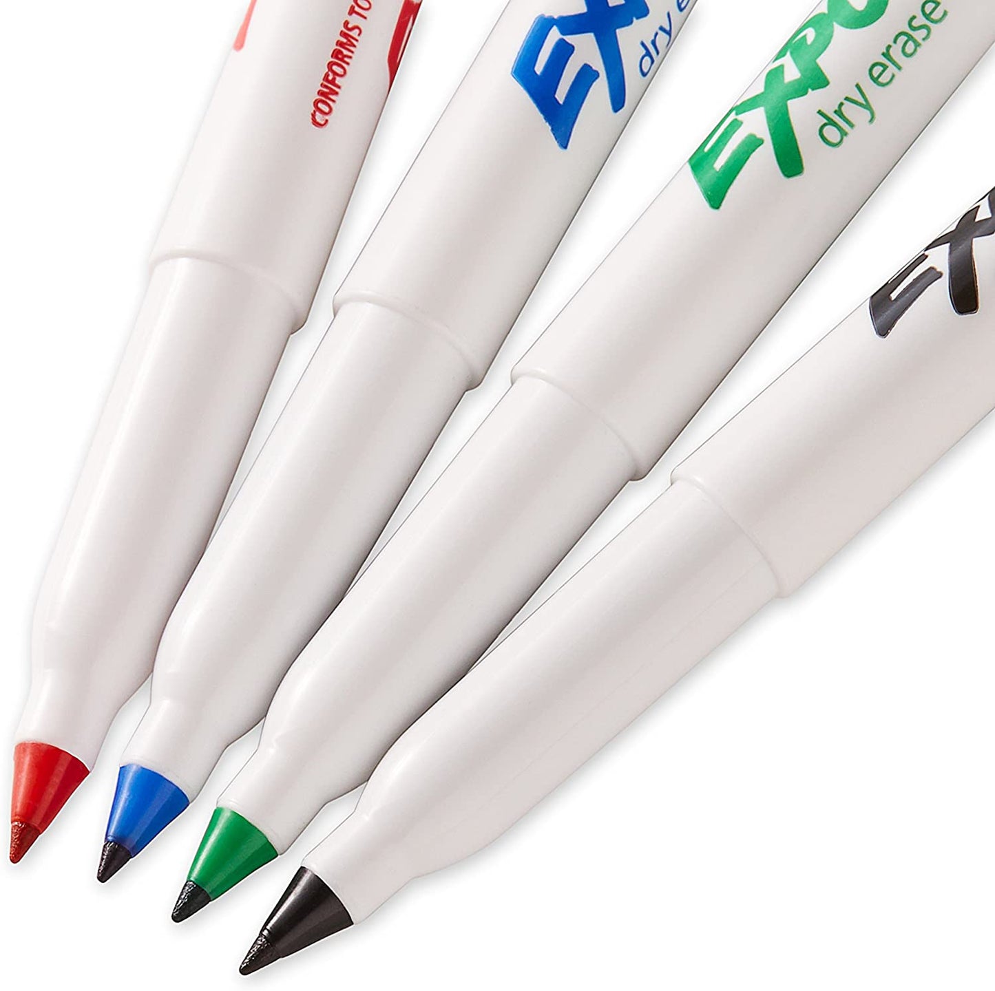 EXPO 1871133 Low-Odor Dry Erase Markers. Ultra Fine Tip. Assorted Colors. 4-Count