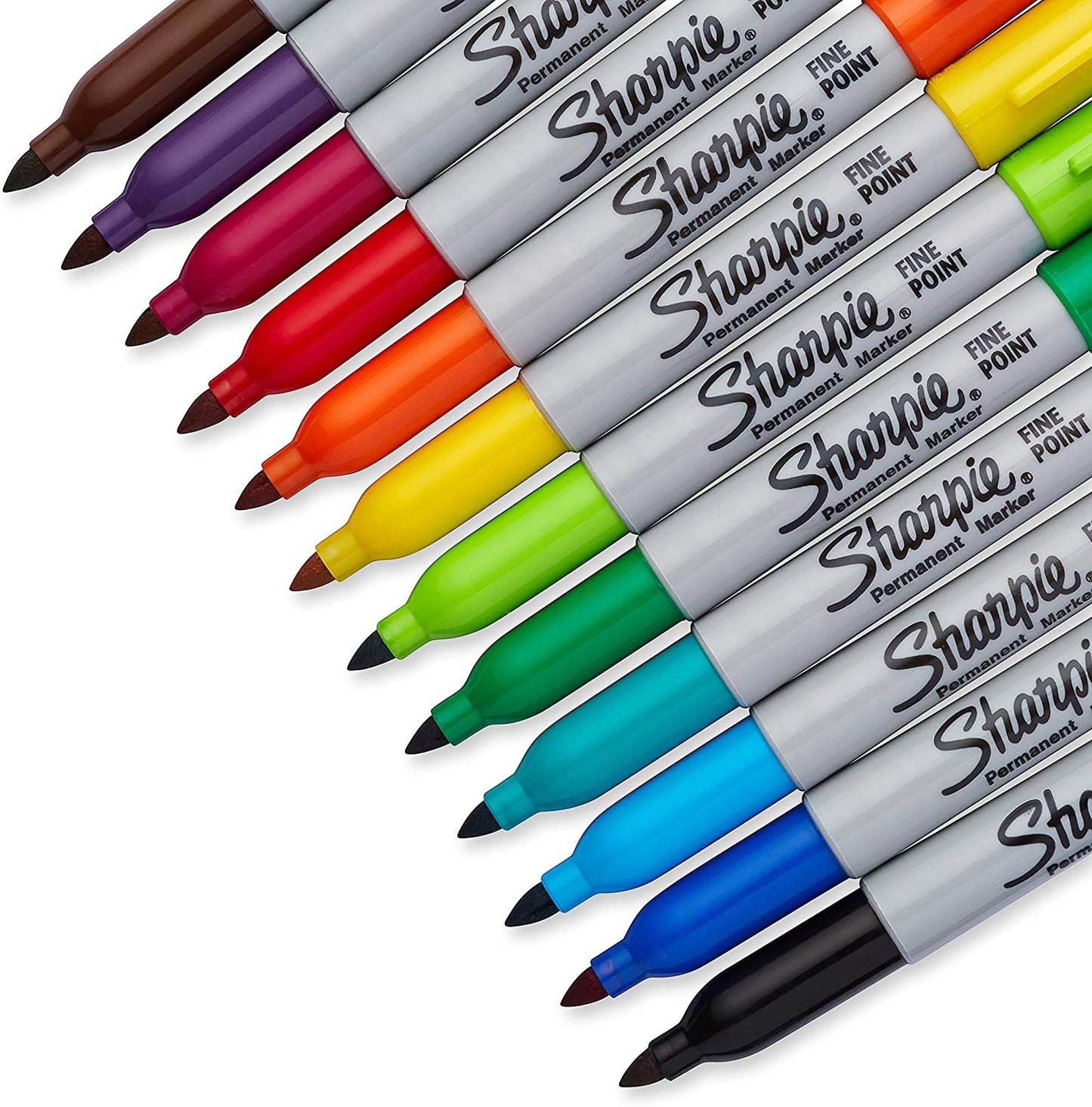 Sharpie Permanent Markers | Fine Point | Assorted Colours | 12 Count