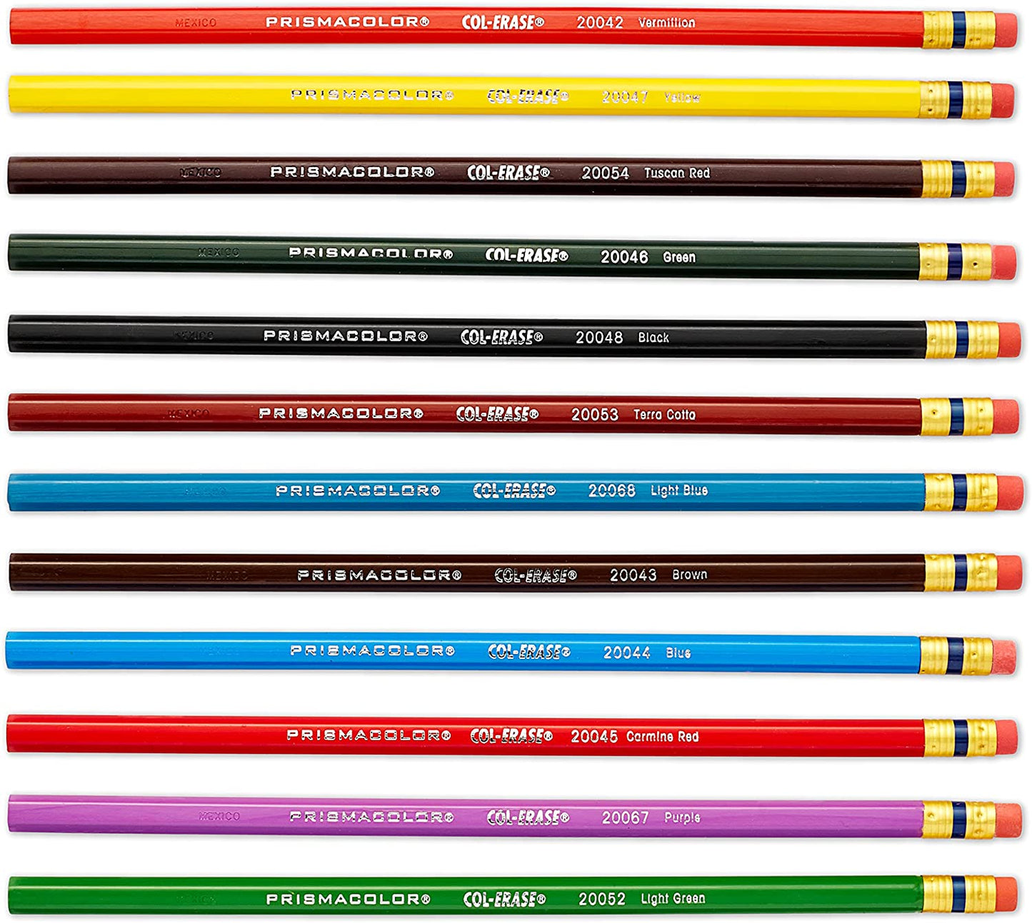 Prismacolor Col-Erase Erasable Colored Pencil. 12-Count. Assorted Colors