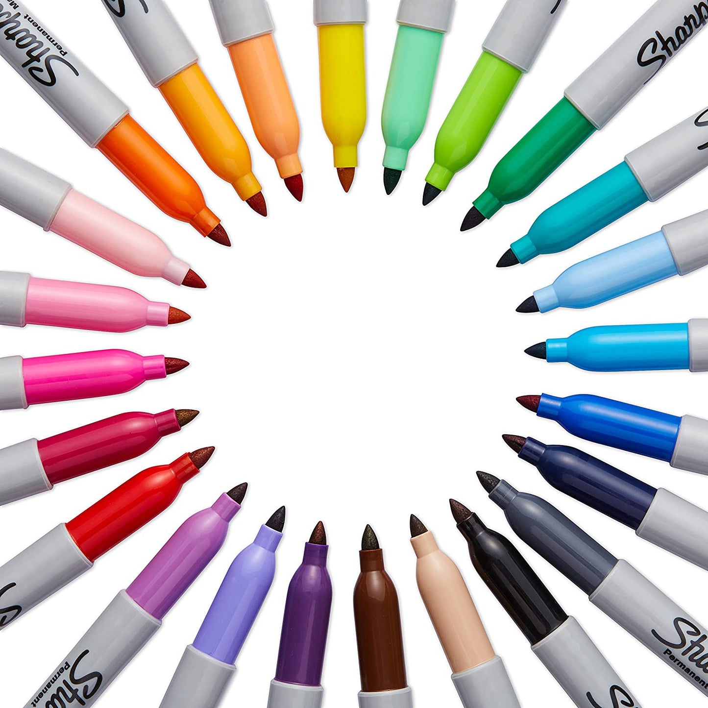 Sharpie 75846 Permanent Markers, Fine Point, Assorted Colors, 24-Count