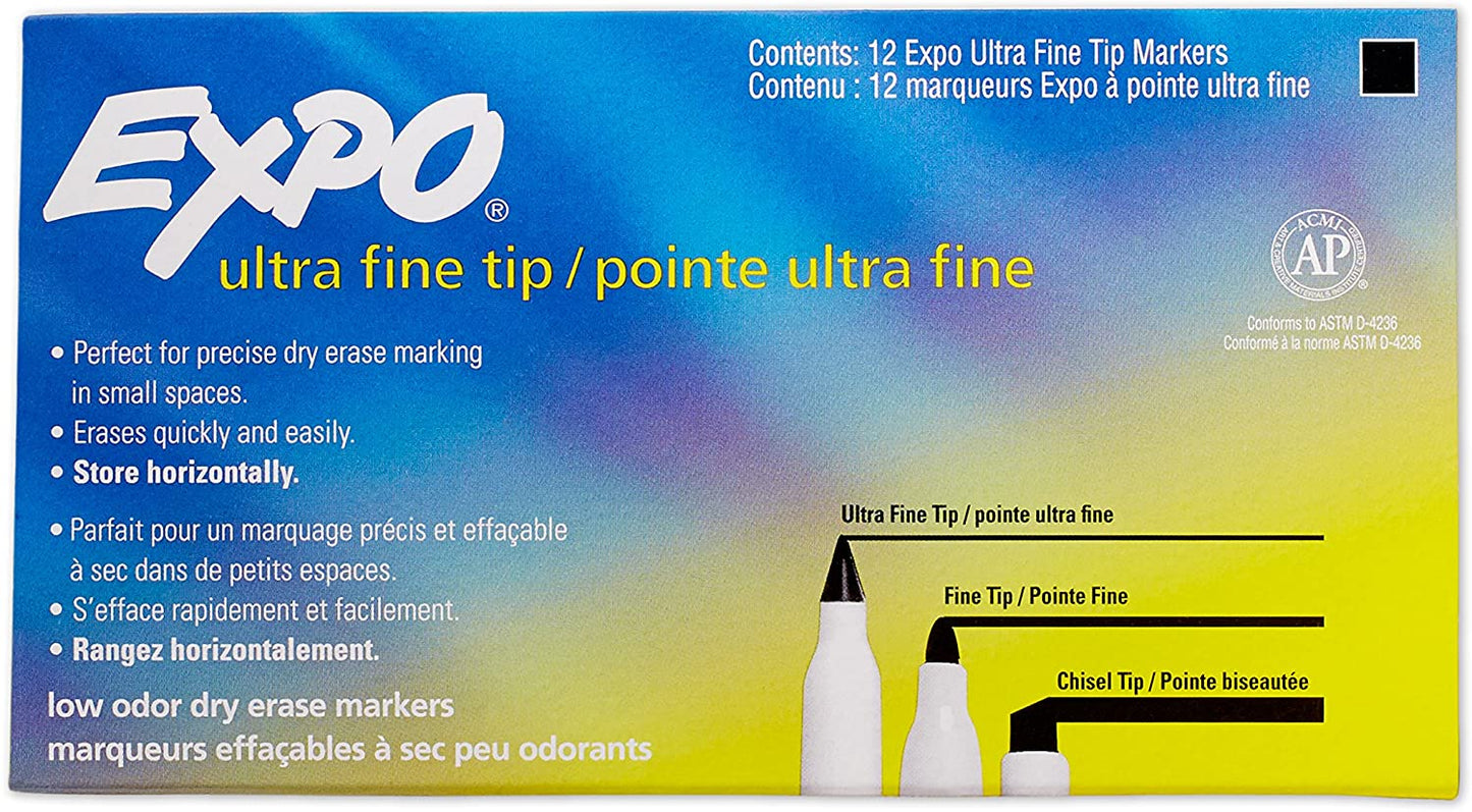 EXPO Low-Odor Dry Erase Markers. Fine Point
