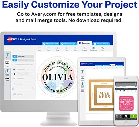 Avery Print/Write Self-Adhesive Removable Labels. 0.75 Inch Diameter. Orange. 1008 per Pack (5465)